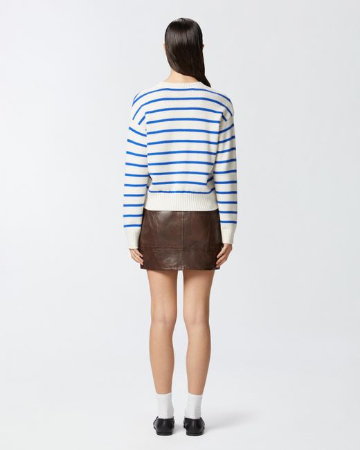 Pinko Blue Striped Sweater With Logo