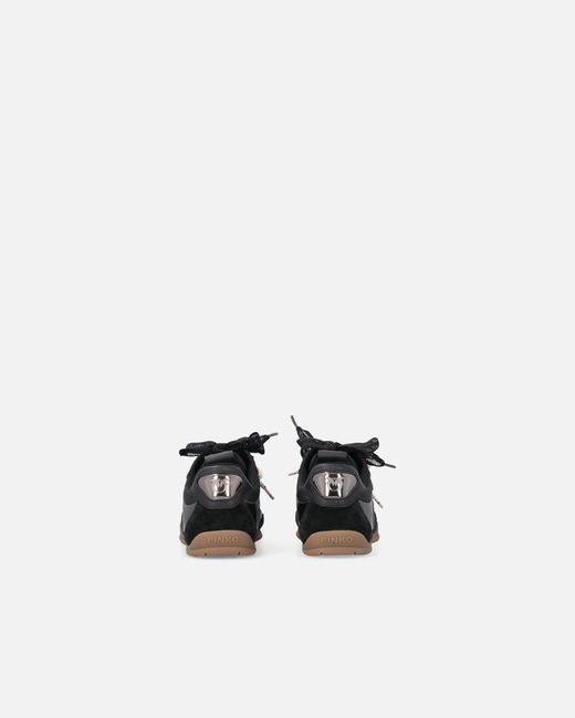 Pinko White Sneakers With Double Laces And Logo Details