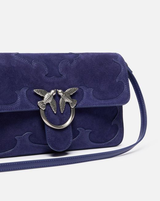 Pinko Blue Love Bag One Slouchy Medium Shoulder Bag