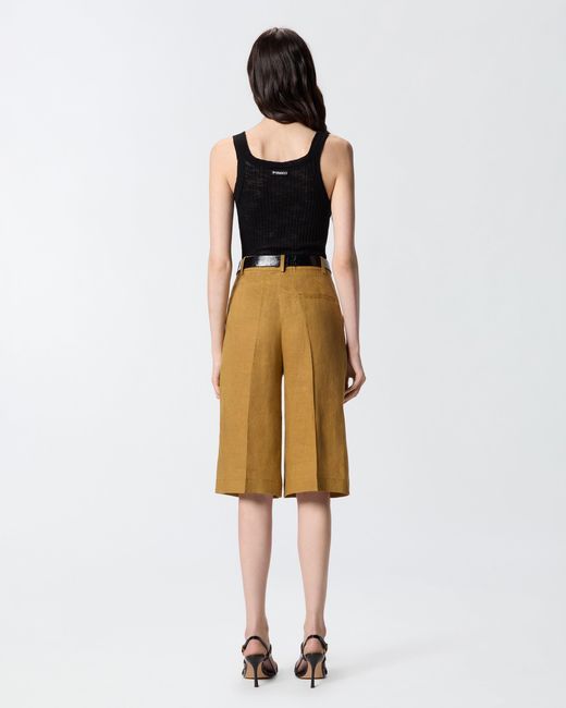Pinko Black Ribbed Vest Top With Logo