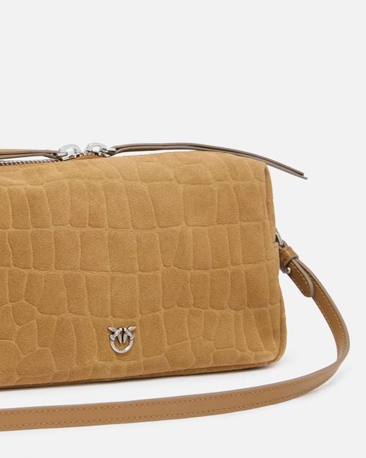 Pinko White Medium Crossbody Bowler Bag