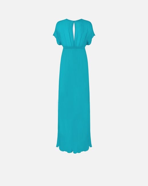 Pinko Blue Empire-Style Long Dress