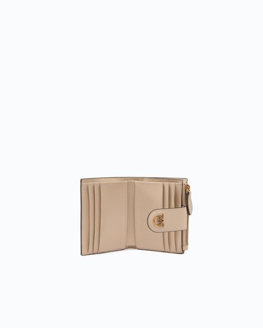 Pinko White Small Smooth Leather Wallet With Logo