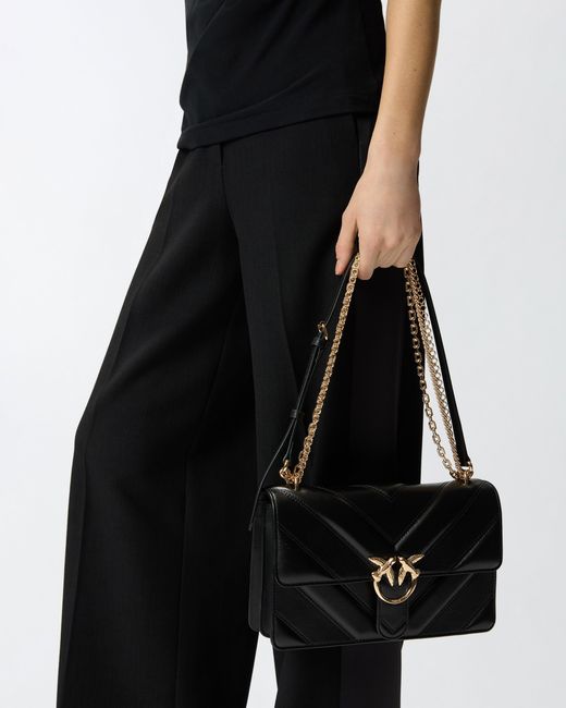 Pinko Black Love Bag One Medium Shoulder Bag