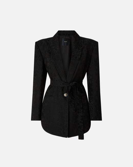 Pinko Black Floral Jacquard Kimono Jacket