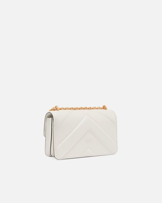 Pinko White Mini Love Bag One Shoulder Bag