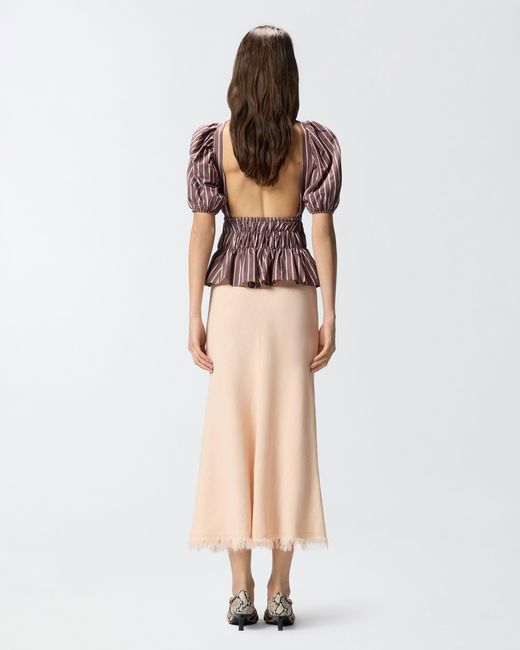 Pinko White Midi Skirt