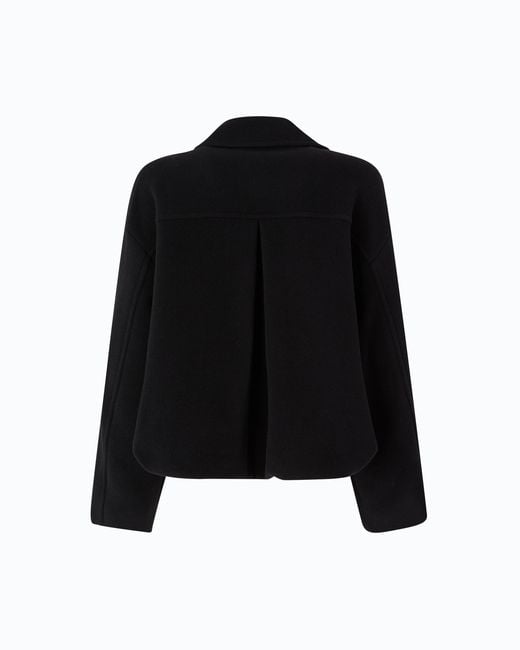 Pinko Black Double-Breasted Pea Coat