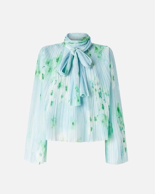 Blouse Légère En Crépon Plissé À Fleurs Pinko en coloris Blue