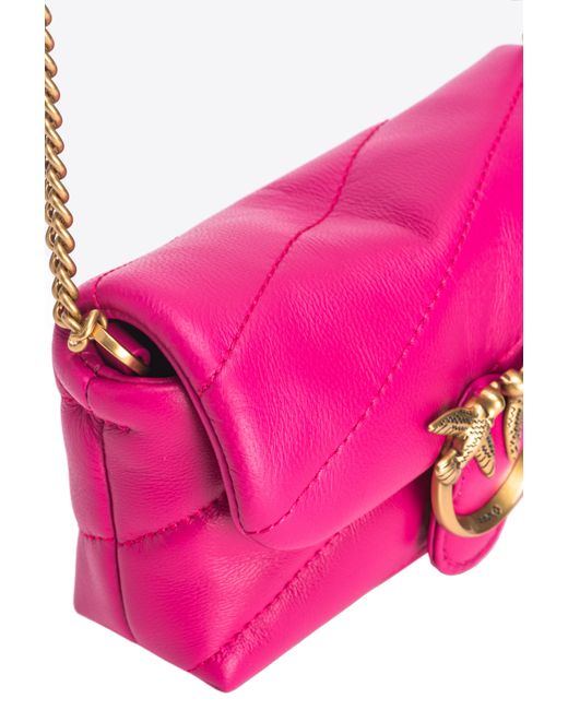 Pinko Pink Micro Love Bag Puff Maxi Quilt