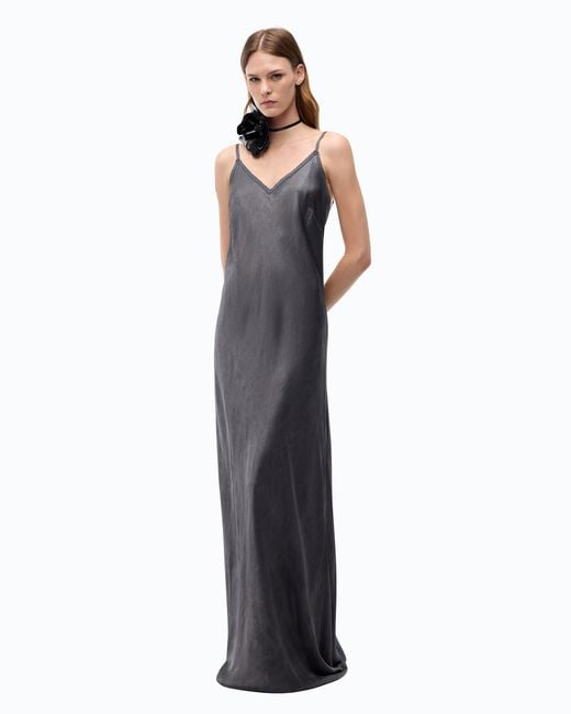 Pinko White Long Slip Dress