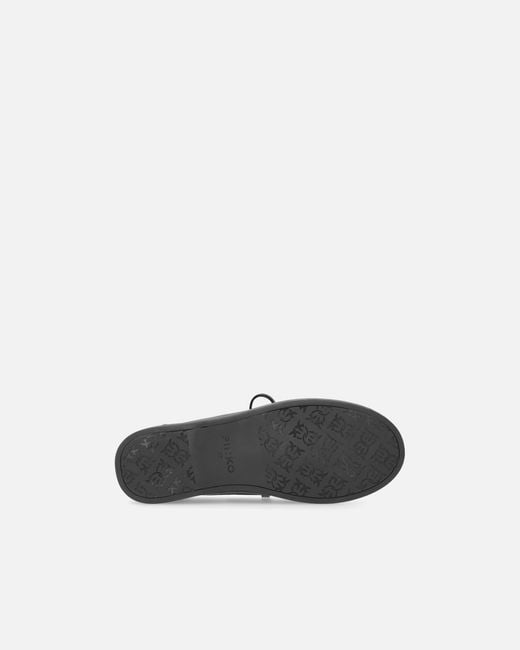 Pinko White Leather Moccasins With Jewel Details