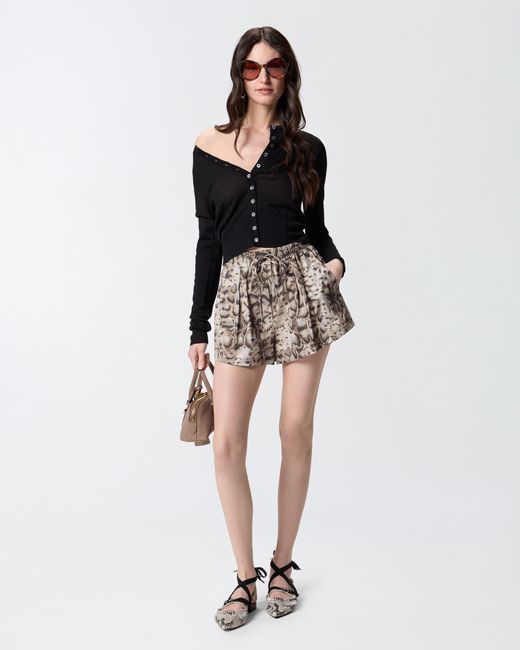 Pinko Black Cardigan With Mother-Of-Pearl Buttons