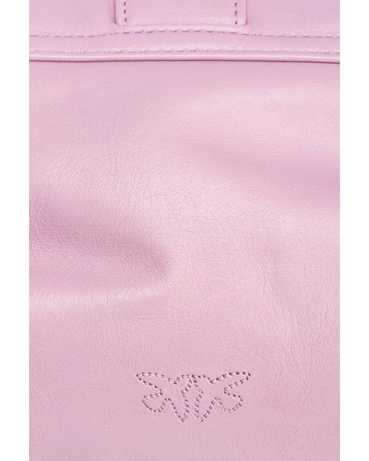 Pinko Pink Mini Jolene Bag In Leather