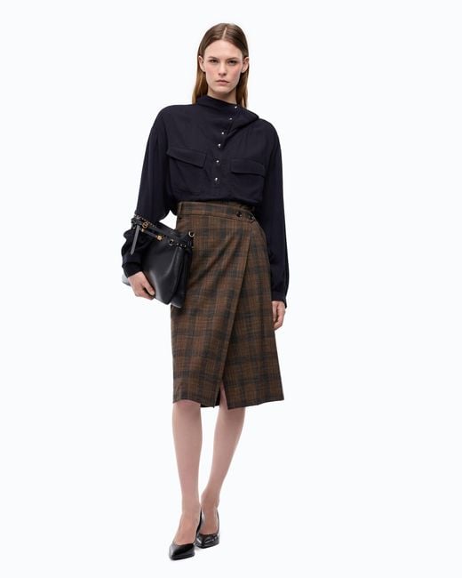Pinko Blue Blouse With Pockets And Buttons