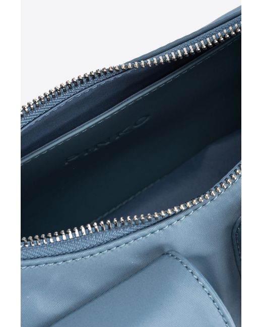 Pinko Blue Cargo Bag In Recycled Technical Fabric