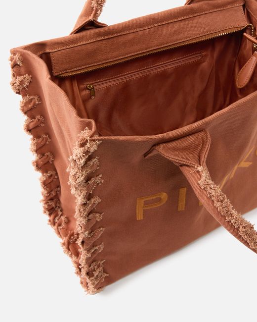 Pinko Brown Medium Beach Shopping Tote