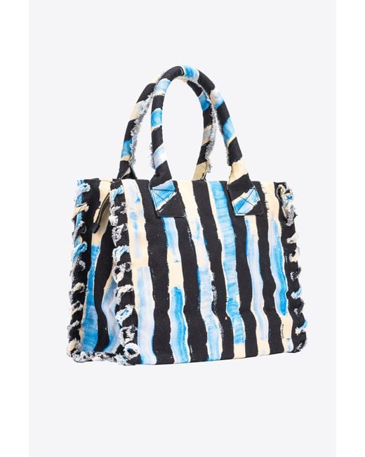 Pinko Blue Beach Shopper Bag