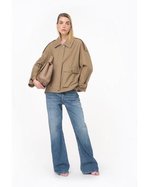 Pinko Brown Gabardine Parka