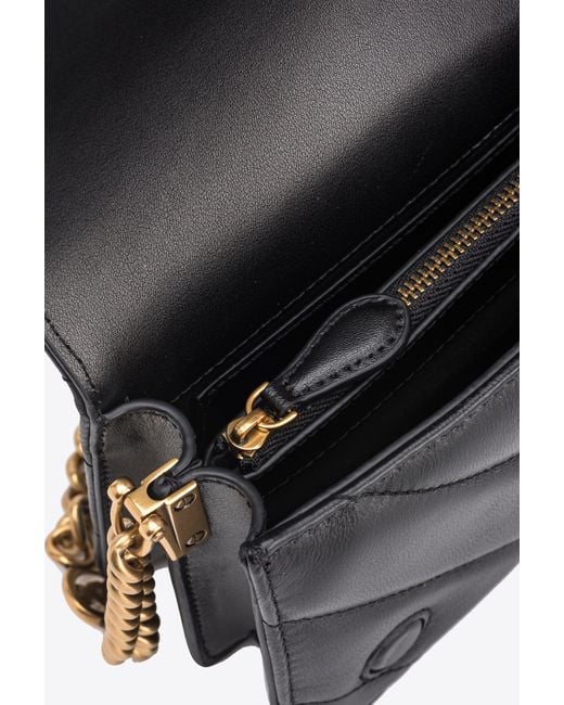Pinko White Small Love Bag Click Big Chevron