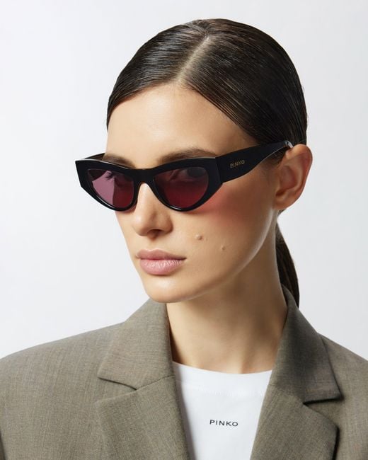 Pinko White Cat-Eye Sunglasses