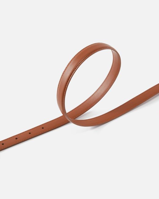 Pinko White Love Birds Thin Leather Belt 2Cm