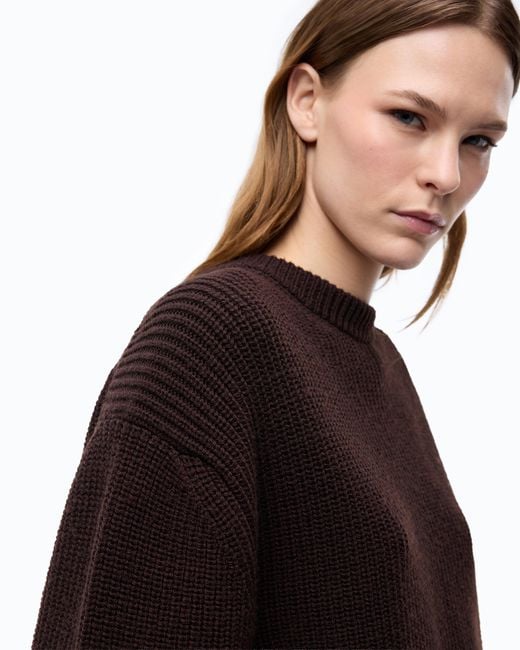 Pinko Black Ribbed Wool Sweater