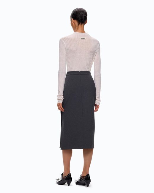 Pinko Blue Full Milano Knit Pencil Skirt