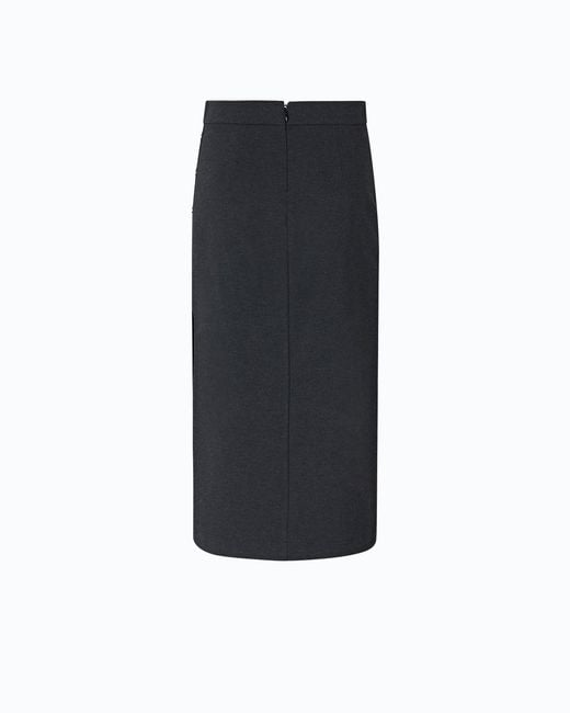 Pinko Blue Full Milano Knit Pencil Skirt