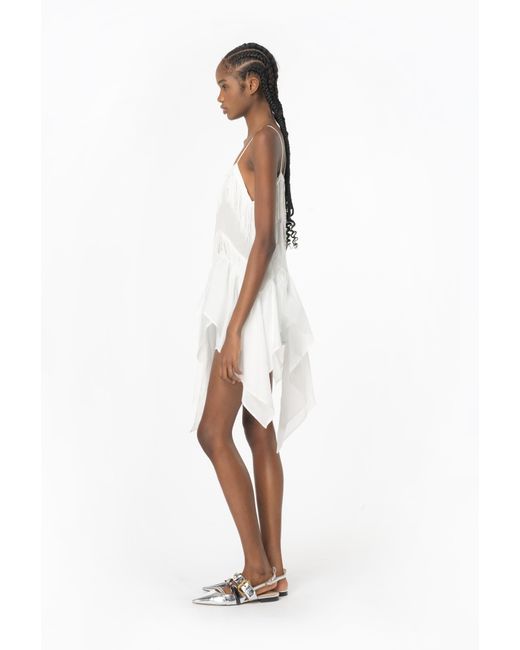 Pinko White Muslin Top With Fringing