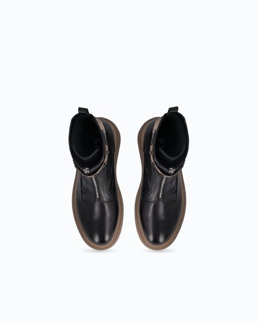 Pinko White Platform Boots With Lettering Logo