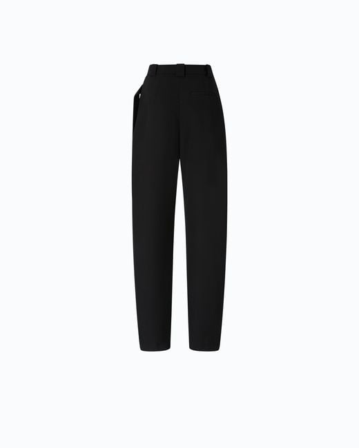 Pinko Black Wide-Leg Wrap Trousers