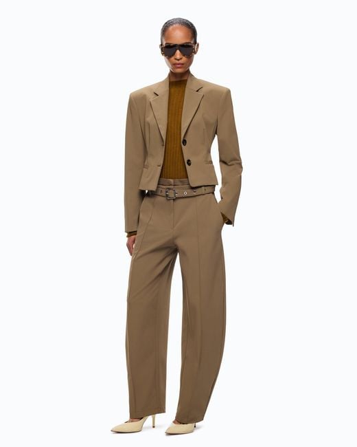 Pinko Natural Barrel-Fit Trousers With Belt