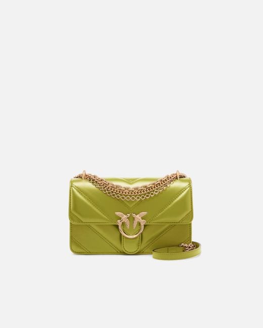 Pinko Green Mini Love Bag One Shoulder Bag
