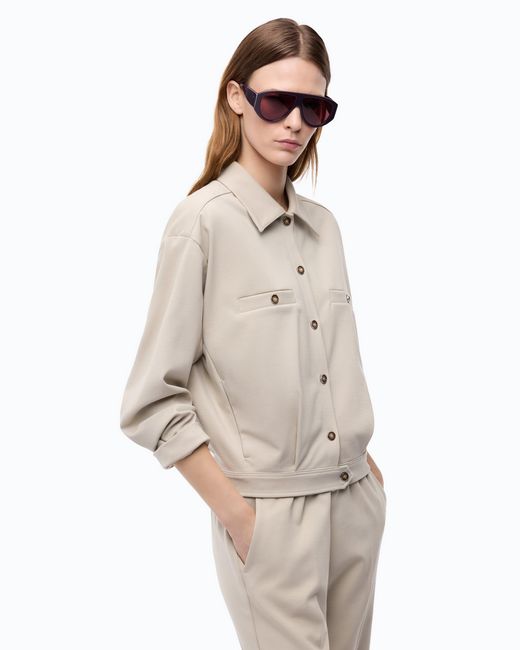 Pinko White Relaxed-Fit Overshirt