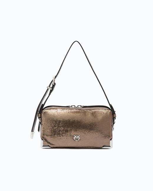 Pinko White Mini Crossbody Boston Bag