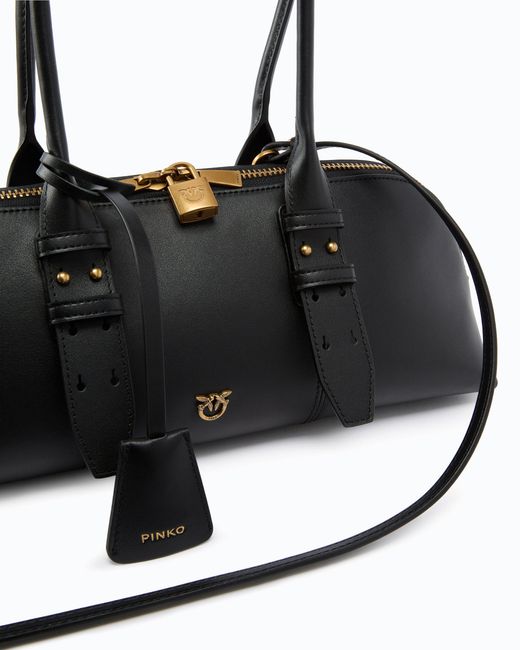 Pinko Black Escape Bag Horizontal Large Shoulder Bag