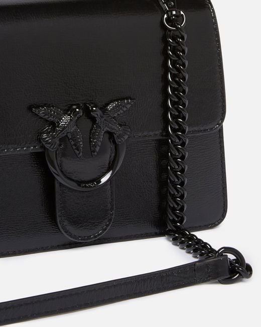 Pinko Black Mini Love Bag One Top Handle Light Small Handbag