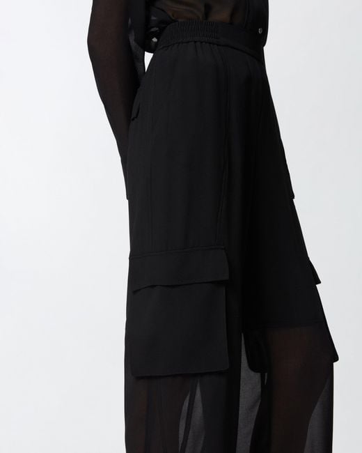 Pinko Black Lightweight Trousers With Cargo Pockets