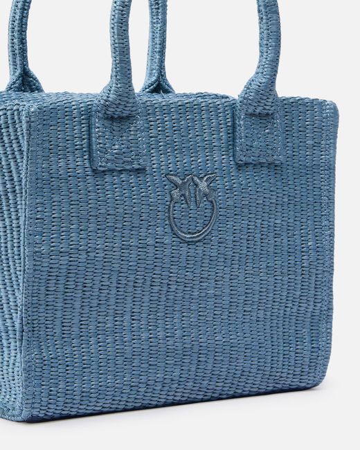Pinko Blue Beach Small Shopping Tote