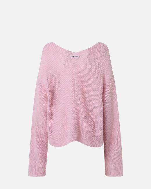 Pinko Pink Boat-neck Sweater