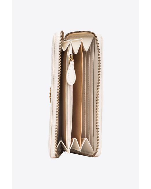 Pinko White Zip-Around Wallet