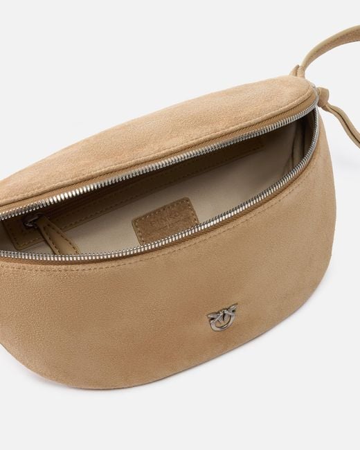 Pinko White Small Suede Belt Bag