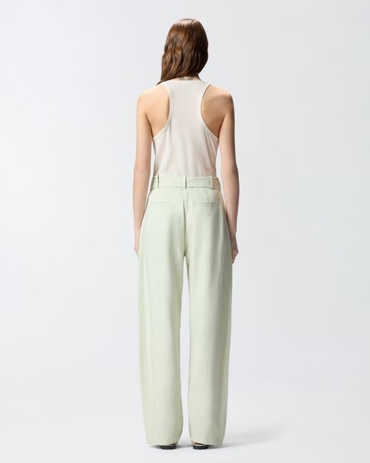Pinko White Sleeveless Top With Chain