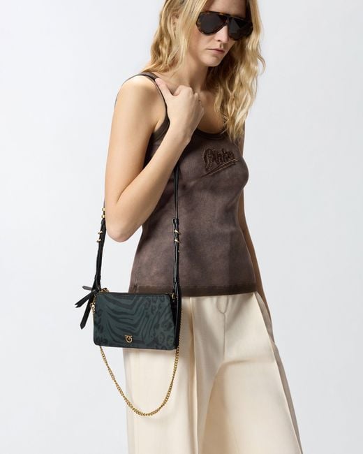 Pinko Black Double Bag Mini Small Crossbody Bag