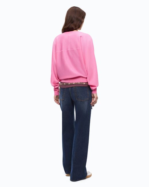 Pinko Pink Sweater With Love Birds Logo