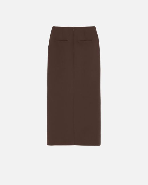 Pinko Brown Pencil Skirt With Slit