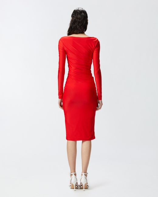 Abito Longuette Aderente di Pinko in Red