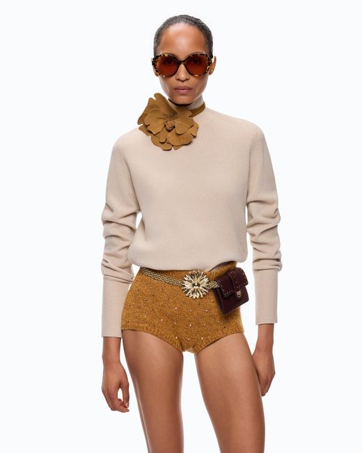 Pinko Natural Wool And Cashmere Turtleneck Sweater