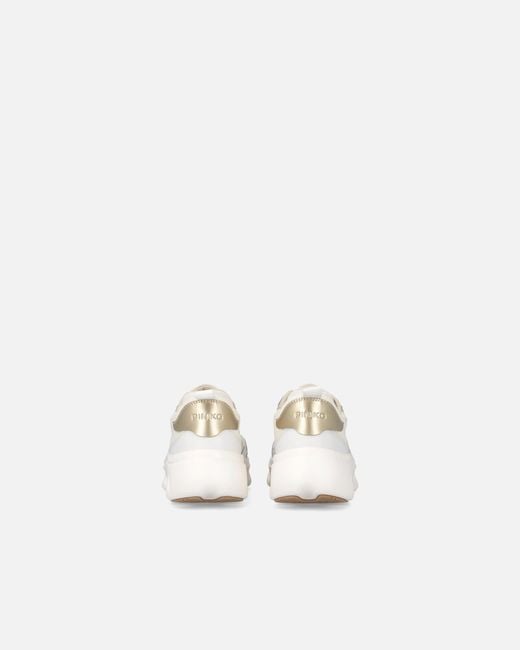 Pinko White Sneakers With Love Birds Logo